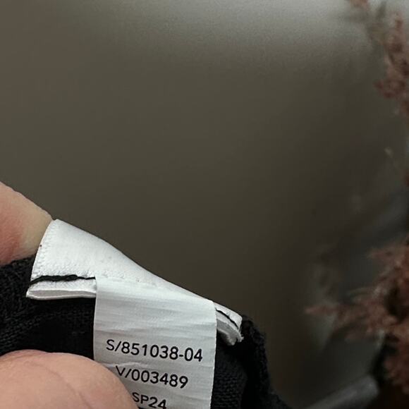 ATHLETA Retreat Linen Wide Leg High Rise Pant Black Sz 2X {3D11} - Picture 7 of 7